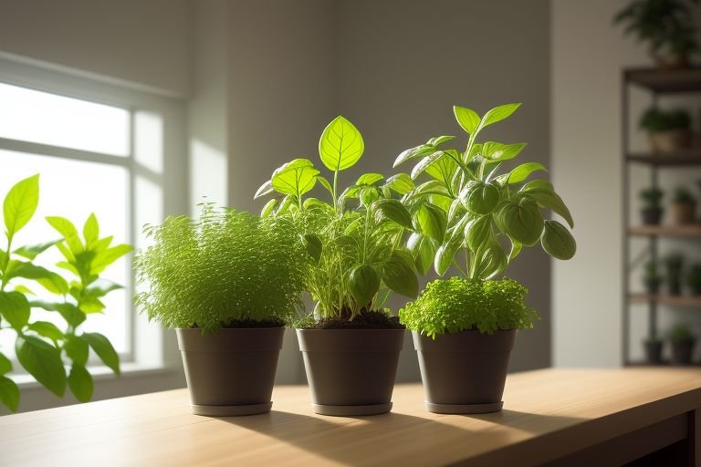 Indoor herb gardening 